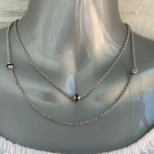 Sarah Coventry Silver 32” Chain & Four Metal Balls
